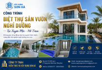 Công trình biệt thự sân vườn nghỉ dưỡng ở xuyên mộc hồ tràm