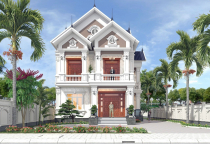 Thiết kế mẫu nhà biệt thự mini mái thái 