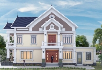 Biệt thự mái thái kết hợp cổ điển - Đức Hoà Thượng - Đức Hoà - Long An 