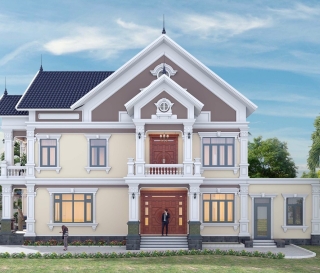 Biệt thự mái thái kết hợp cổ điển - Đức Hoà Thượng - Đức Hoà - Long An 
