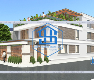 Thiết kế Villa kết hợp sân vườn 