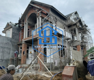 Thiết kế  biệt thự 1 lầu - gác lửng hiện đại  