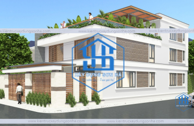 Thiết kế Villa kết hợp sân vườn 