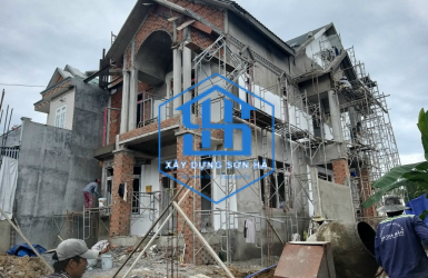 Thiết kế  biệt thự 1 lầu - gác lửng hiện đại  